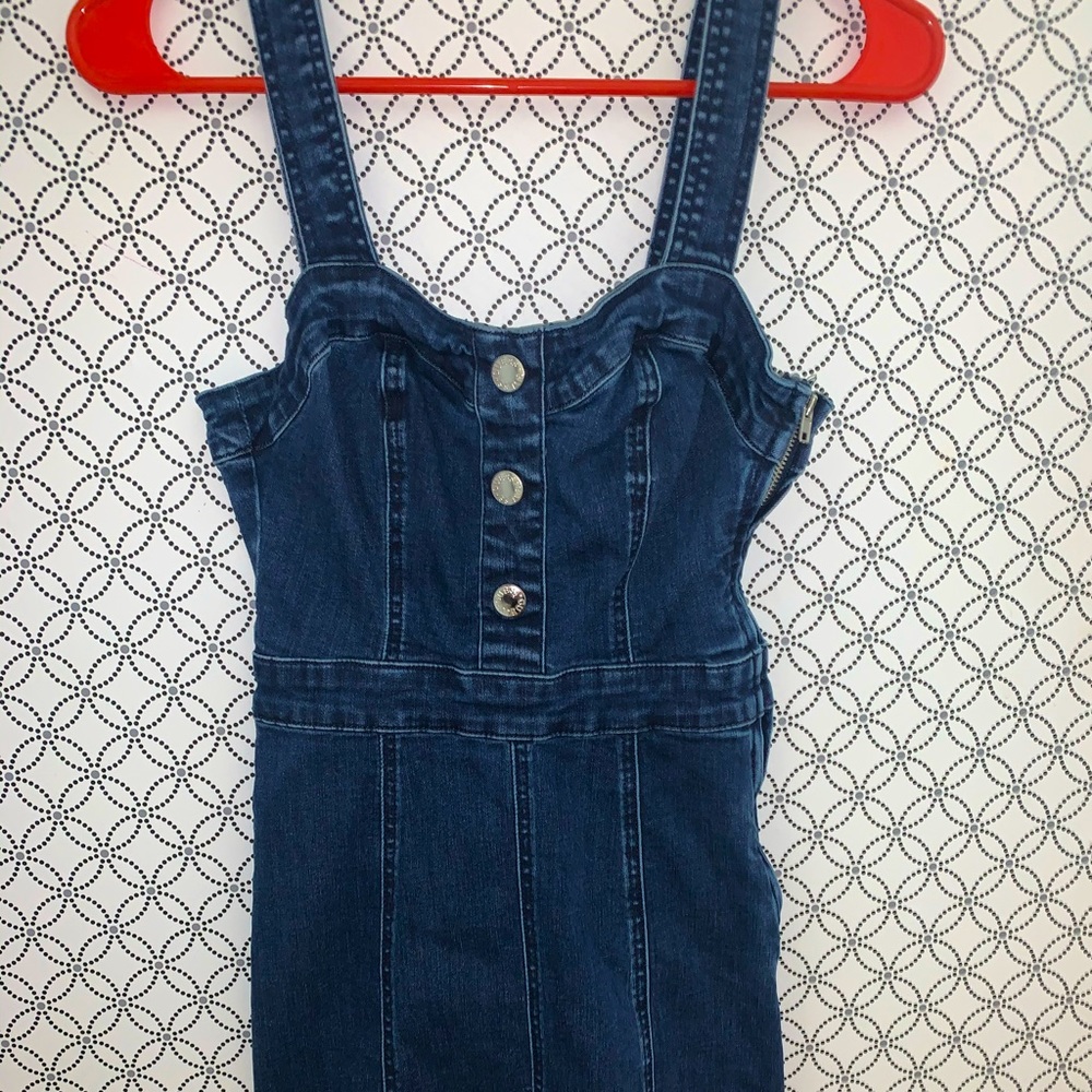 Guess Denim Mini Overall Dress
